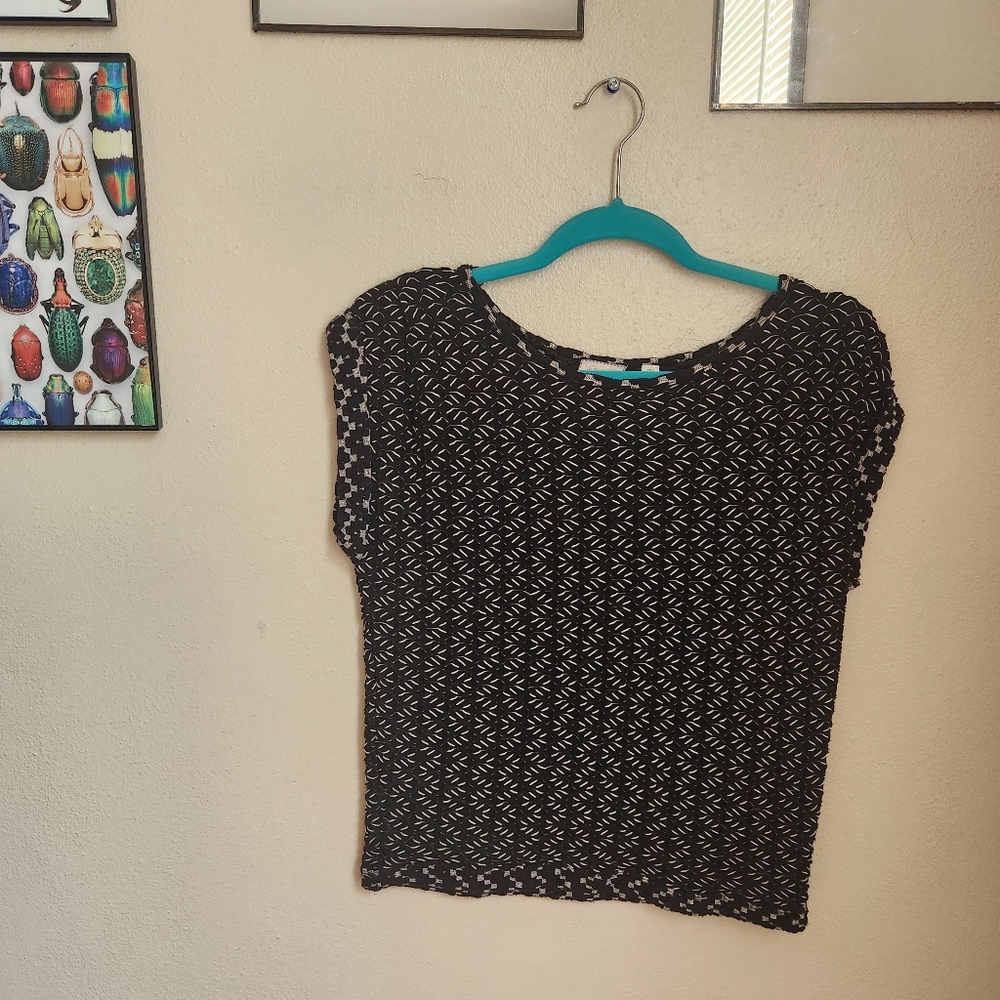 Black and white checkered top